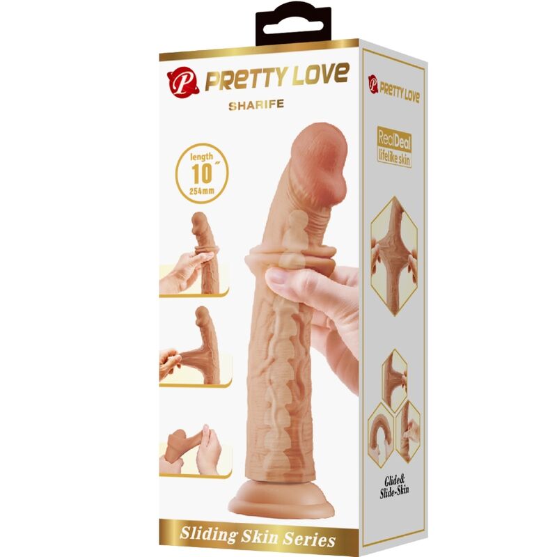 PRETTY LOVE - SHARIFE DILDO REALISTICO 25 CM CARNE - PRETTY LOVE | Lingerie Harness Boutique