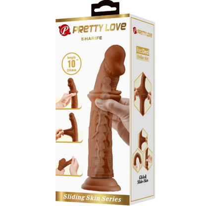 PRETTY LOVE - SHARIFE DILDO REALISTICO 25 CM MARRONE - PRETTY LOVE | Lingerie Harness Boutique