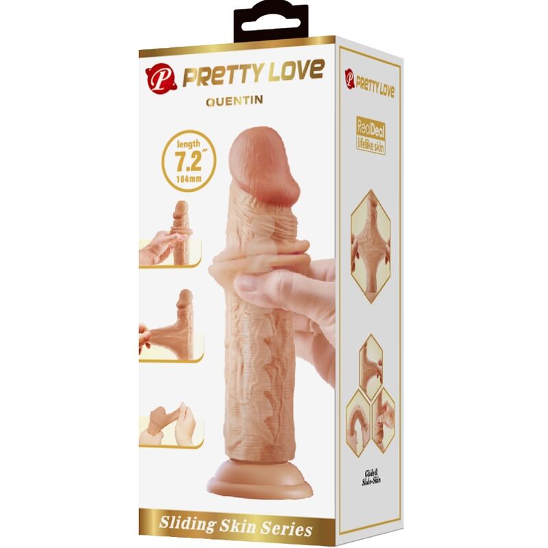 PRETTY LOVE - QUENTIN DILDO REALISTICO 18 CM CARNE - PRETTY LOVE | Lingerie Harness Boutique