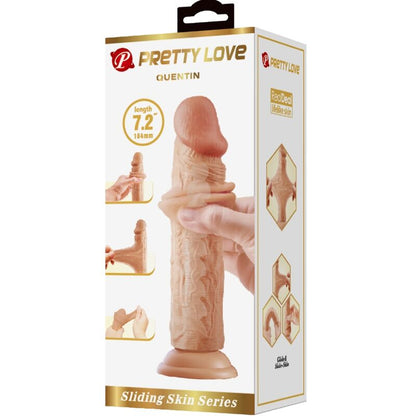 PRETTY LOVE - QUENTIN DILDO REALISTICO 18 CM CARNE - PRETTY LOVE | Lingerie Harness Boutique