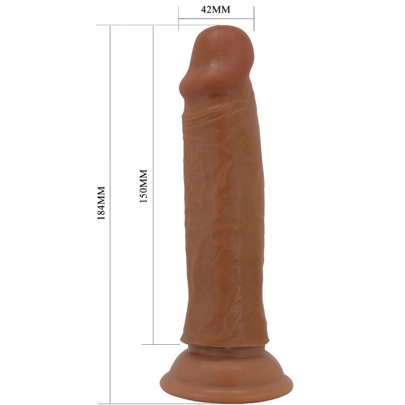 PRETTY LOVE - QUENTIN DILDO REALISTICO 18 CM MARRONE - PRETTY LOVE | Lingerie Harness Boutique