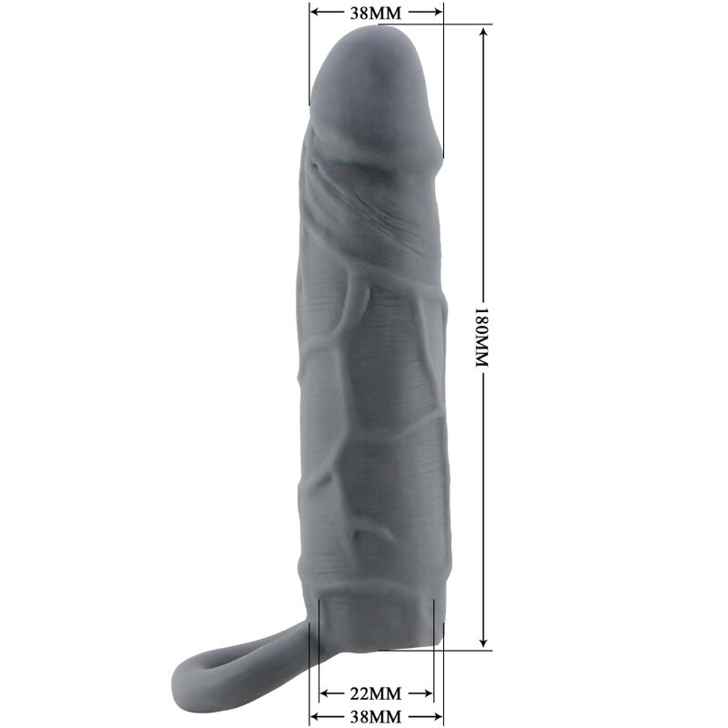 PRETTY LOVE - REALISTIC SKIN PENE SLEEVE GRIGIO SCURO - PRETTY LOVE | Lingerie Harness Boutique