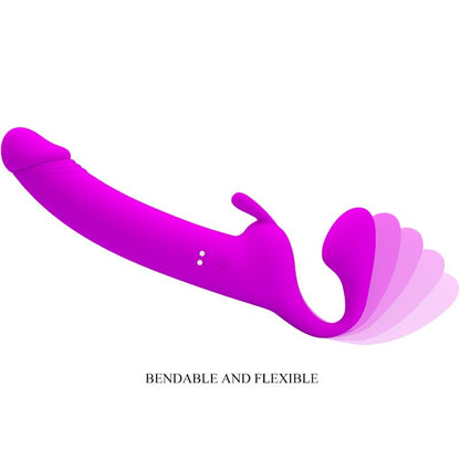 PRETTY LOVE - ZANINI STRAPLESS STRAP-ON 10 VIBRAZIONI VIOLA - PRETTY LOVE | Lingerie Harness Boutique