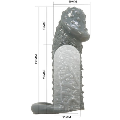 PRETTY LOVE - MODELLO REALISTICO DI INGRANDIMENTO E MANICA DI RITARDO PER IL PENE 2 GRIGIO - PRETTY LOVE | Lingerie Harness Boutique