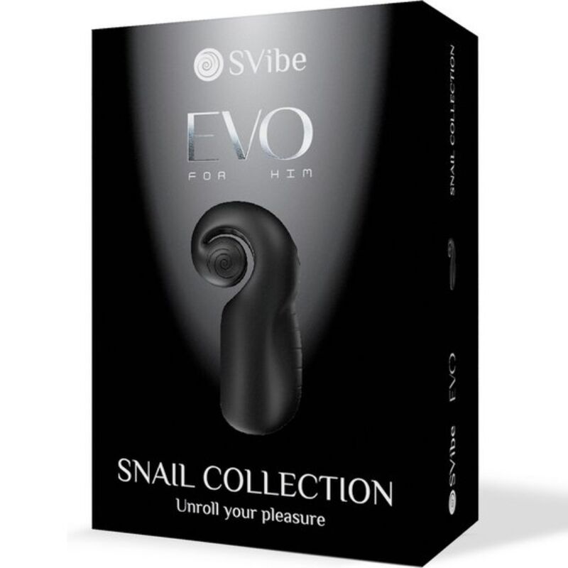 SNAIL VIBE - EVO PER LUI MASTURBATORE MASCHILE SLIDE NROLL NERO - SNAIL VIBE | Lingerie Harness Boutique