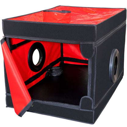 SECRET DOME - KINK CLUB LA NICHE CABIN NERO E ROSSO - SECRET DOME | Lingerie Harness Boutique