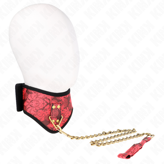 KINK - COLLANA MODELLO SCANDALO CON CINTURINO IN PIZZO 75 CM 44 X 10 CM - KINK COLLAR & GAG | Lingerie Harness Boutique