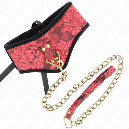 KINK - COLLANA MODELLO SCANDALO CON CINTURINO IN PIZZO 75 CM 44 X 10 CM - KINK COLLAR & GAG | Lingerie Harness Boutique