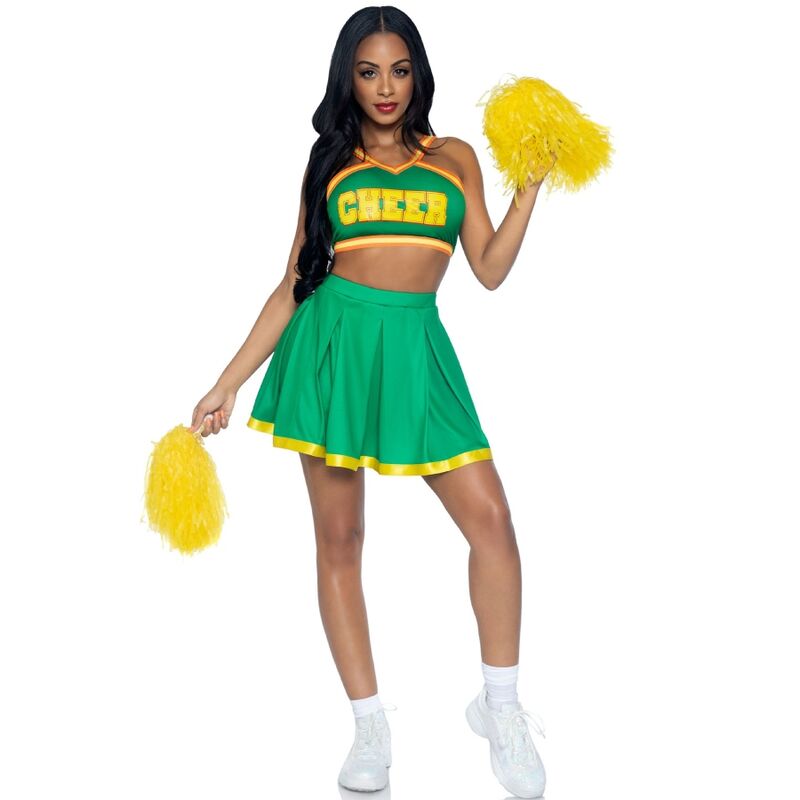 LEG AVENUE - COSTUME CHEERLEADER VERDE S/M - LEG AVENUE COSTUMES | Lingerie Harness Boutique