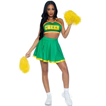 LEG AVENUE - COSTUME CHEERLEADER VERDE M/L - LEG AVENUE COSTUMES | Lingerie Harness Boutique
