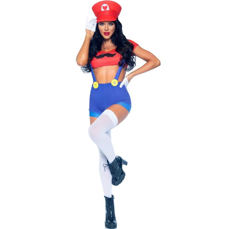 LEG AVENUE - COSTUME SEXY MARIO BROS ROSSO/BLU S - LEG AVENUE COSTUMES | Lingerie Harness Boutique