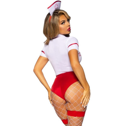 LEG AVENUE - COSTUME DA INFERMIERA SEXY ROSSO/BIANCO M - LEG AVENUE COSTUMES | Lingerie Harness Boutique