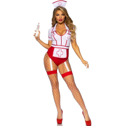 LEG AVENUE - COSTUME DA INFERMIERA SEXY ROSSO/BIANCO M - LEG AVENUE COSTUMES | Lingerie Harness Boutique
