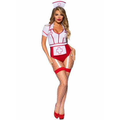 LEG AVENUE - COSTUME DA INFERMIERA SEXY ROSSO/BIANCO M - LEG AVENUE COSTUMES | Lingerie Harness Boutique