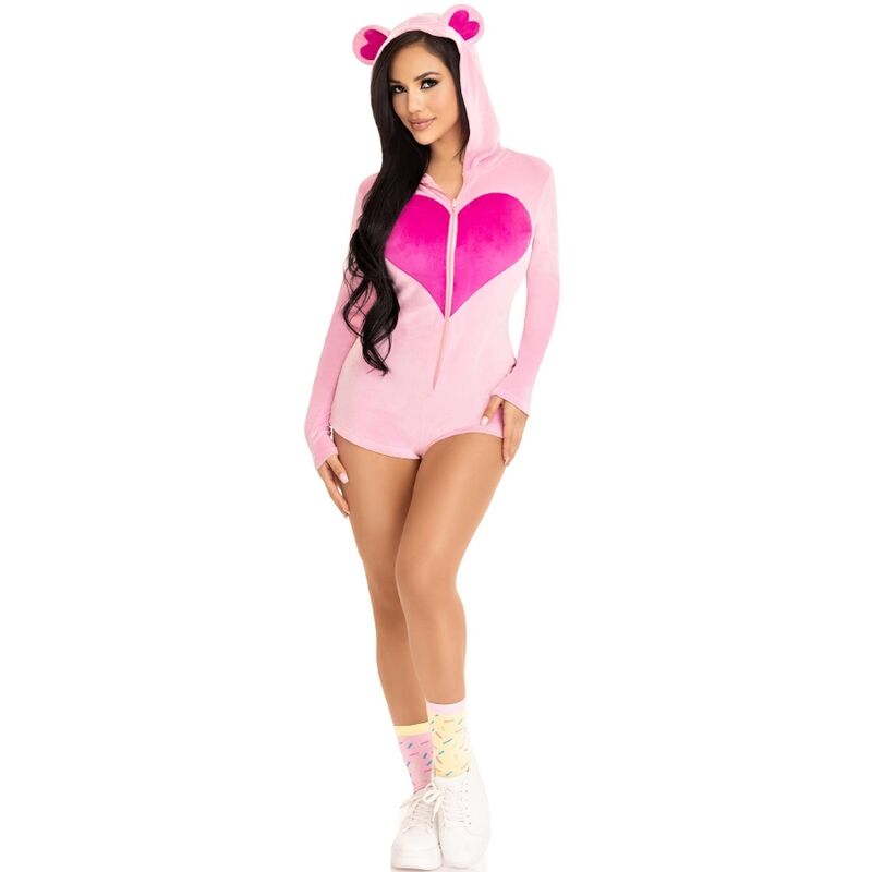 LEG AVENUE - BODY IN VELLUTO ORSETTO ROSA S - LEG AVENUE COSTUMES | Lingerie Harness Boutique