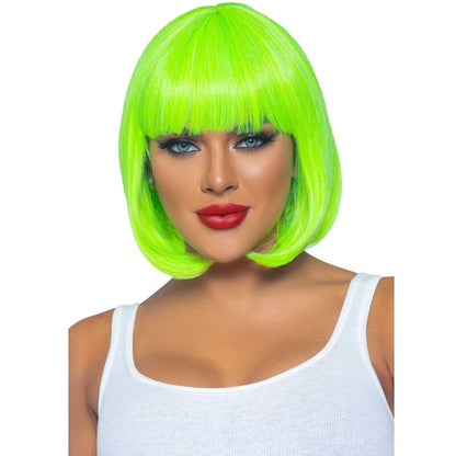 LEG AVENUE - PARRUCCA BOB FLUORESCENTE VERDE NEON - LEG AVENUE ACCESSORIES | Lingerie Harness Boutique