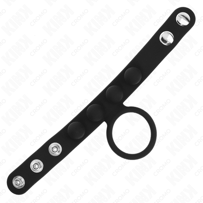 KINK - ANELLO PER PENE IN PELLE 3,5 CM CON CHIUSURA A PRESSIONE 23 X 2 CM - KINK RING POWER | Lingerie Harness Boutique