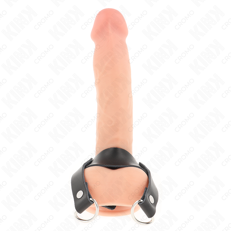 KINK - ANELLO PER PENE CON ANELLI A FORMA DI "D" 18,5 X 3,3 CM - KINK RING POWER | Lingerie Harness Boutique