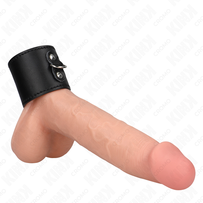 KINK - ANELLO PER PENE IN PELLE CON CHIUSURA A PRESSIONE 18 X 5 CM - KINK RING POWER | Lingerie Harness Boutique