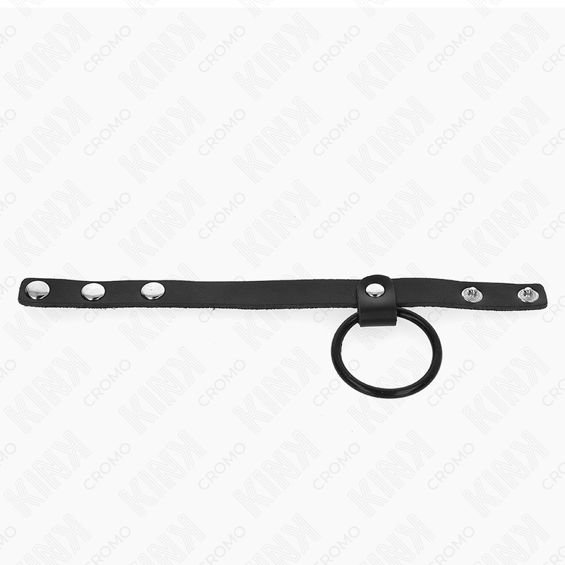 KINK - ANELLO PER PENE IN SILICONE 3,8 CM E DIVISORE PER PALLINE IN PELLE 22 X 1,5 CM - KINK RING POWER | Lingerie Harness Boutique