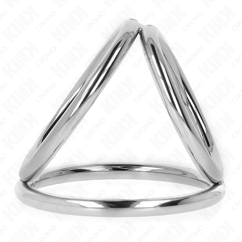 KINK - ANELLO PER PENE IN METALLO CROMATO TRIPLO DA 3,2 CM A 4,5 CM - KINK RING POWER | Lingerie Harness Boutique