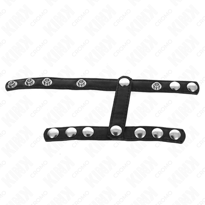 KINK - ANELLO PER PENE CON 3 CINGHIE REGOLABILI PER DIVISORE DELLE PALLE - KINK RING POWER | Lingerie Harness Boutique