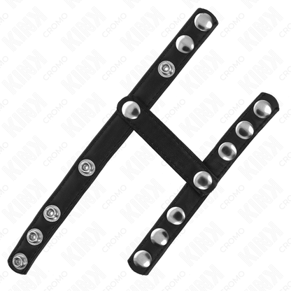 KINK - ANELLO PER PENE CON 3 CINGHIE REGOLABILI PER DIVISORE DELLE PALLE - KINK RING POWER | Lingerie Harness Boutique