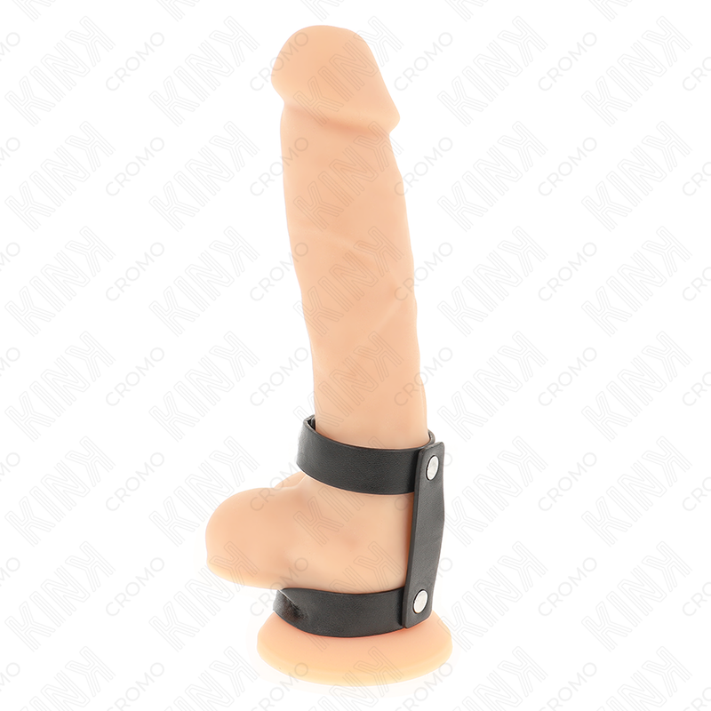 KINK - ANELLO PER PENE REGOLABILE IN PELLE DOPPIA - KINK RING POWER | Lingerie Harness Boutique