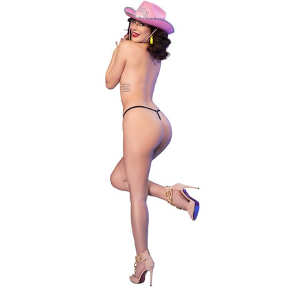 CHILIROSE - CR 4836 PERIZOMA KISS ME NERO L/XL - CHILIROSE PANTIES & THONGS | Lingerie Harness Boutique
