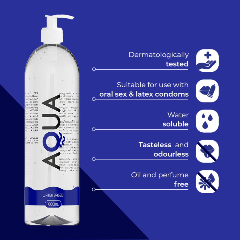 AQUA QUALITY - LUBRIFICANTE A BASE ACQUA 1000 ML - AQUA QUALITY | Lingerie Harness Boutique