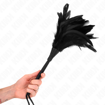 KINK - PIUME DI POLLO SOLLEGATO A FORMA DI CORNO NERO 36 CM - KINK IMPACT & TOUCH | Lingerie Harness Boutique
