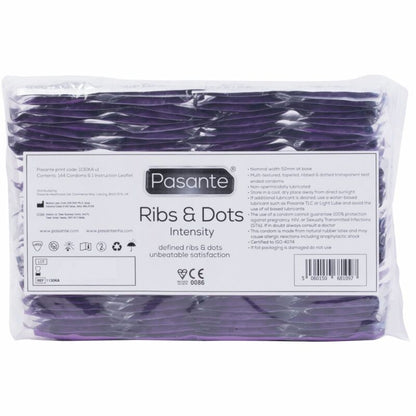 PASANTE - RIBS & DOTS INTENSITY PRESERVATIVI 144 UNITÀ - PASANTE | Lingerie Harness Boutique