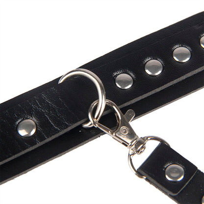 SUBBLIME - 953690 MANETTE CON CINTURA BONDAGE NERE TAGLIA UNICA - SUBBLIME FETISH | Lingerie Harness Boutique