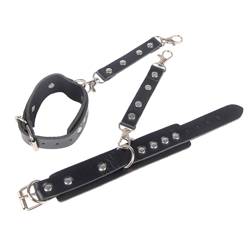 SUBBLIME - 953690 MANETTE CON CINTURA BONDAGE NERE TAGLIA UNICA - SUBBLIME FETISH | Lingerie Harness Boutique