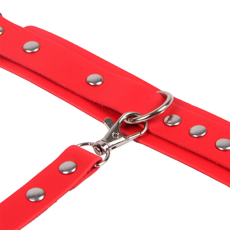 SUBBLIME - 953706 MANETTE CON CINTURA BONDAGE ROSSO TAGLIA UNICA - SUBBLIME FETISH | Lingerie Harness Boutique