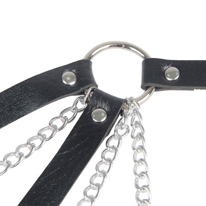 SUBBLIME - 953713 CINTURA PUNK BONDAGE FIBBIA METALLO NERA TAGLIA UNICA - SUBBLIME FETISH | Lingerie Harness Boutique