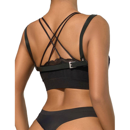 SUBBLIME - 953713 CINTURA PUNK BONDAGE FIBBIA METALLO NERA TAGLIA UNICA - SUBBLIME FETISH | Lingerie Harness Boutique