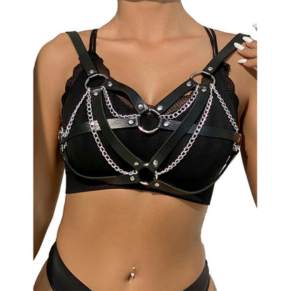 SUBBLIME - 953713 CINTURA PUNK BONDAGE FIBBIA METALLO NERA TAGLIA UNICA - SUBBLIME FETISH | Lingerie Harness Boutique