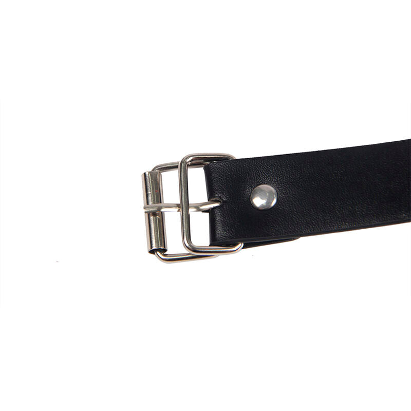 SUBBLIME - 953720 BONDAGE LEATHER STRAP BREATH CLAMPS NERO TAGLIA UNICA - SUBBLIME FETISH | Lingerie Harness Boutique