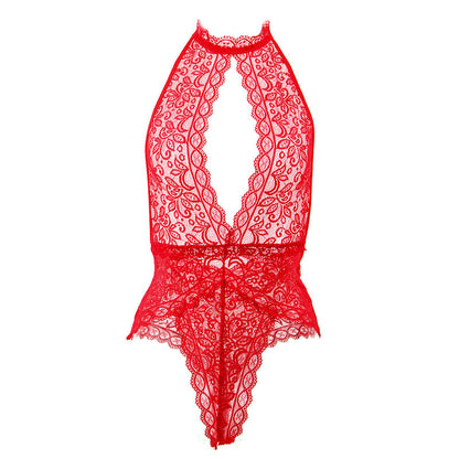 SUBBLIME - 953881 BODY COPPA APERTA ROSSO L/XL - SUBBLIME BODYSTOCKINGS | Lingerie Harness Boutique