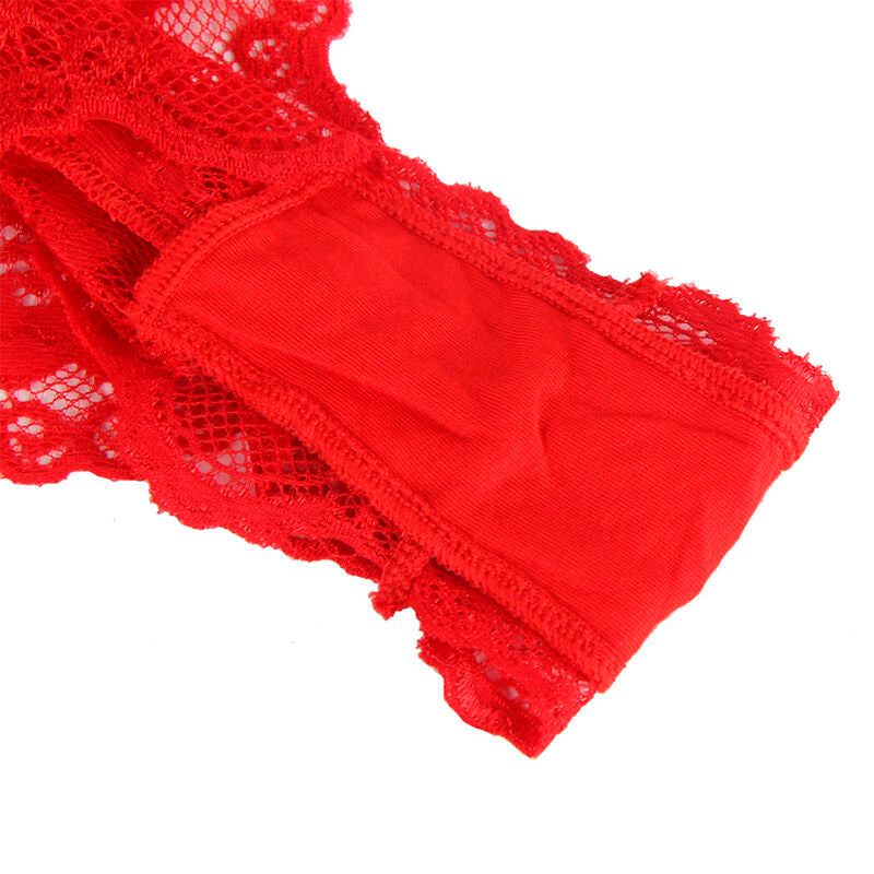 SUBBLIME - 953980 BODY SEXY CON VOLANT + CINTURA ROSSO L/XL - SUBBLIME BODIES | Lingerie Harness Boutique