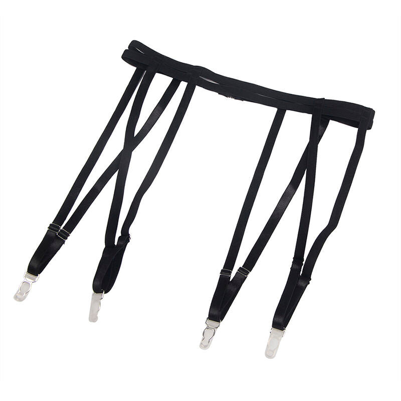 SUBBLIME - 954154 BODY CON CINTURA REGGICALZE NERO L/XL - SUBBLIME BODYSTOCKINGS | Lingerie Harness Boutique