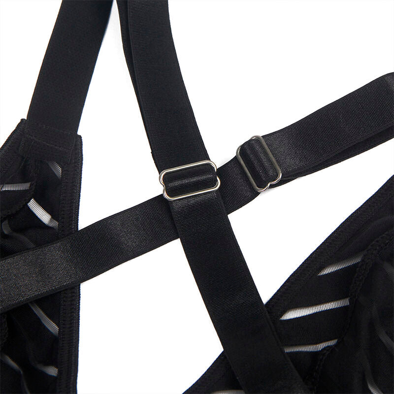 SUBBLIME - 954154 BODY CON CINTURA REGGICALZE NERO L/XL - SUBBLIME BODYSTOCKINGS | Lingerie Harness Boutique