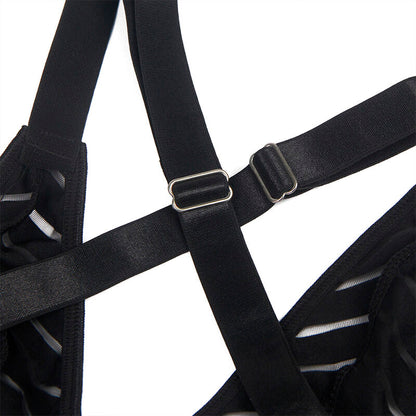 SUBBLIME - 954154 BODY CON CINTURA REGGICALZE NERO L/XL - SUBBLIME BODYSTOCKINGS | Lingerie Harness Boutique
