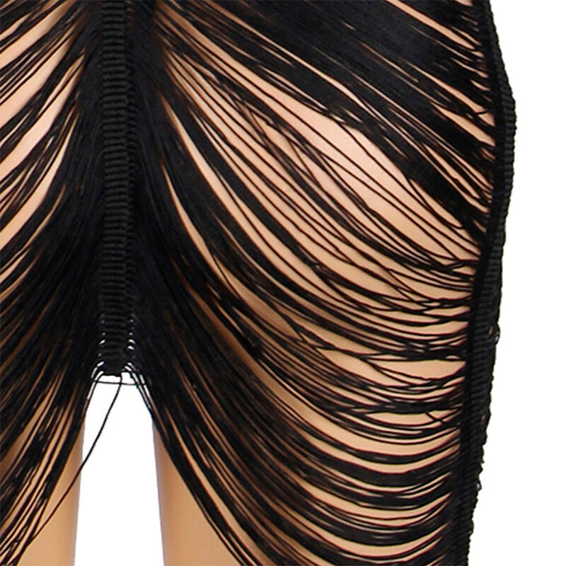 SUBBLIME - 954222 ABITO CON SPALLINE + PERIZOMA NERO S/M - SUBBLIME SETS | Lingerie Harness Boutique