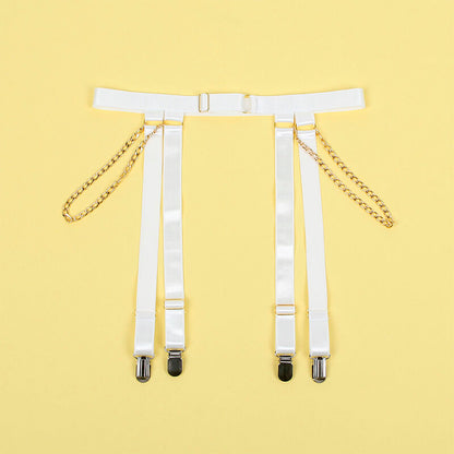 SUBBLIME - 954284 BODY CON CATENE + CINTURA GIACCHE BIANCO S/M - SUBBLIME BODIES | Lingerie Harness Boutique
