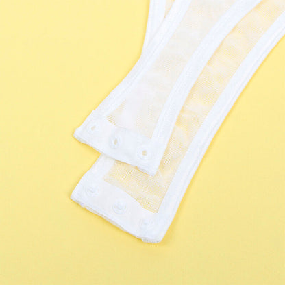 SUBBLIME - 954284 BODY CON CATENE + CINTURA GIACCHE BIANCO S/M - SUBBLIME BODIES | Lingerie Harness Boutique