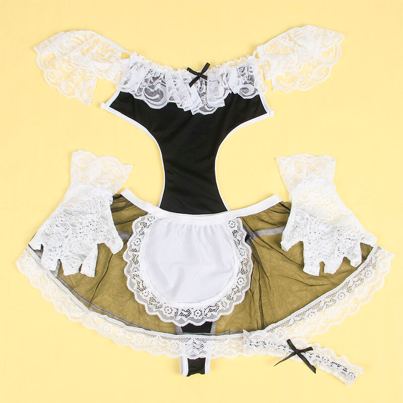 SUBBLIME - 954314 COSTUME DA CAMERIERA SEXY NERO/BIANCO L/XL - SUBBLIME COSTUMES | Lingerie Harness Boutique