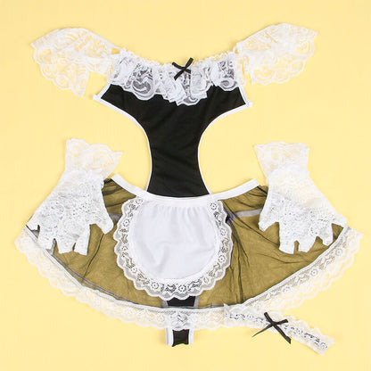 SUBBLIME - 954314 COSTUME DA CAMERIERA SEXY NERO/BIANCO L/XL - SUBBLIME COSTUMES | Lingerie Harness Boutique
