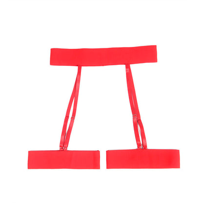 SUBBLIME - 954321 REGGISENO + PERIZOMA + CINTURA CON STAMPA A CUORE ROSSO S/M - SUBBLIME SETS | Lingerie Harness Boutique